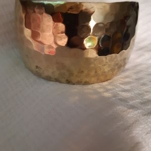Brass Hammered Cuff Bracelet